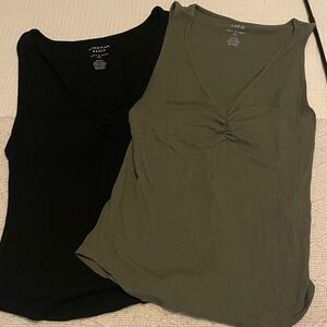 American Eagle, soft and sexy ribbed V-neck tank bundle of two!